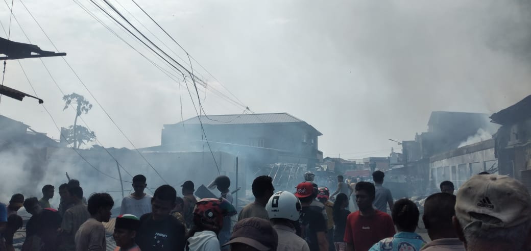 Pasar Rawajaya di Tobelo Terbakar