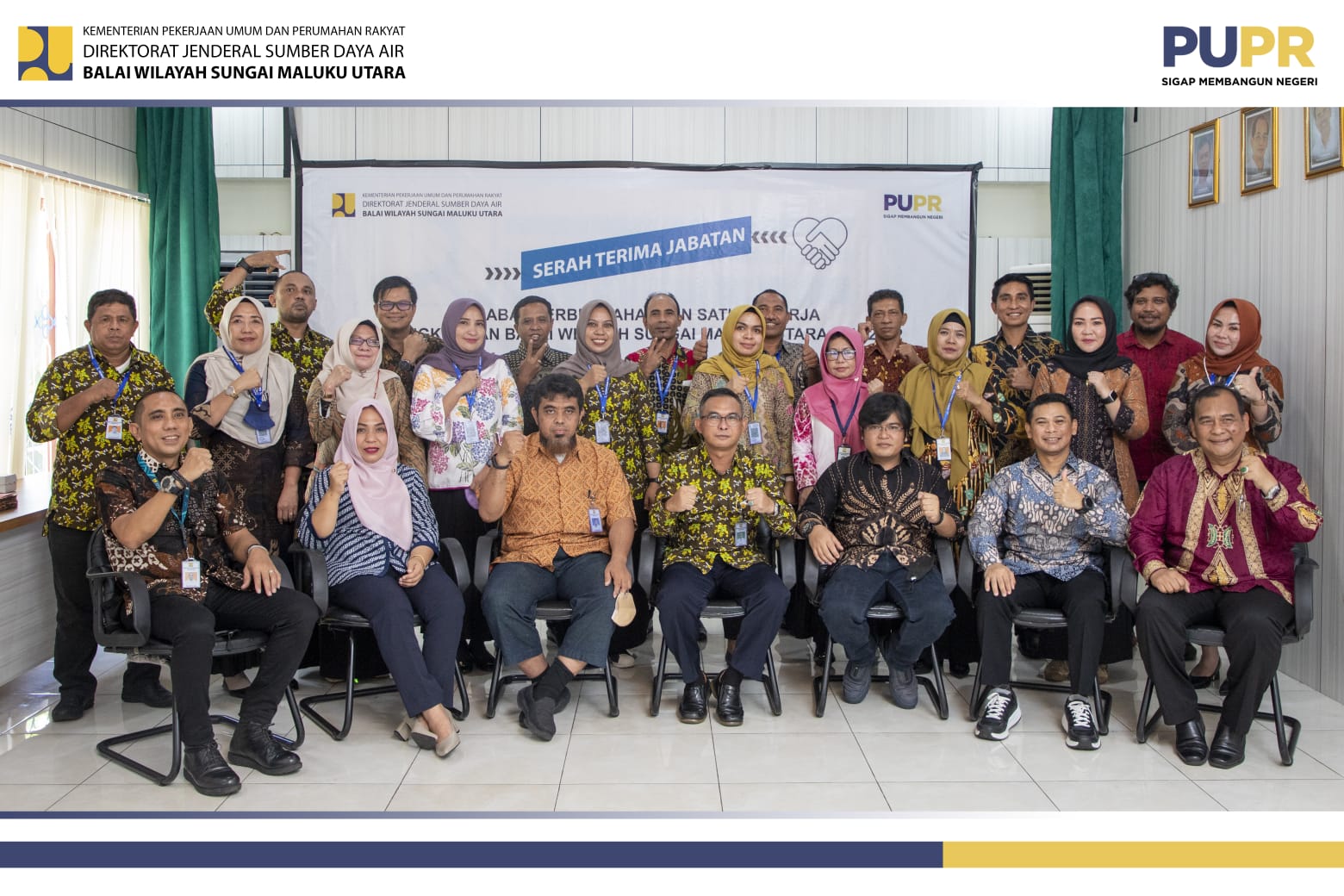 Kepala Satuan Kerja PJPA dan Kepala Satuan Kerja O&P di Lingkungan Balai Wilayah Sungai Malut Resmi Berganti