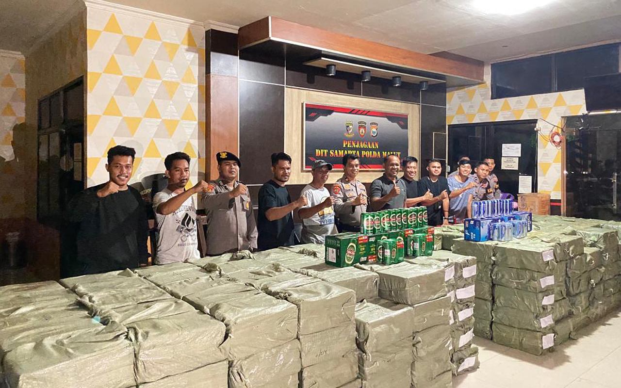349 Karung Miras Asal Cina di Sita Polda Malut