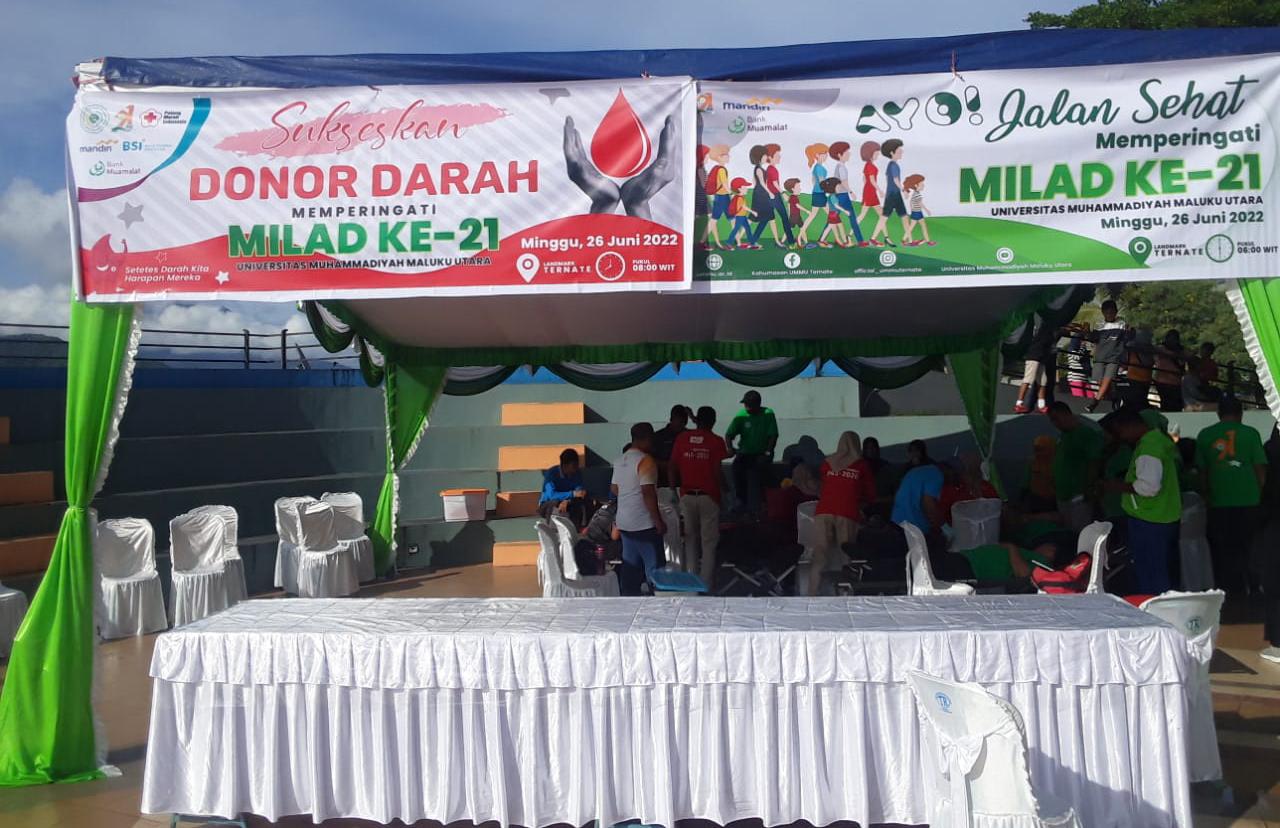 Milad UMMU Ternate Ke-21, Diperingati Dengan Donor Darah dan Jalan Sehat