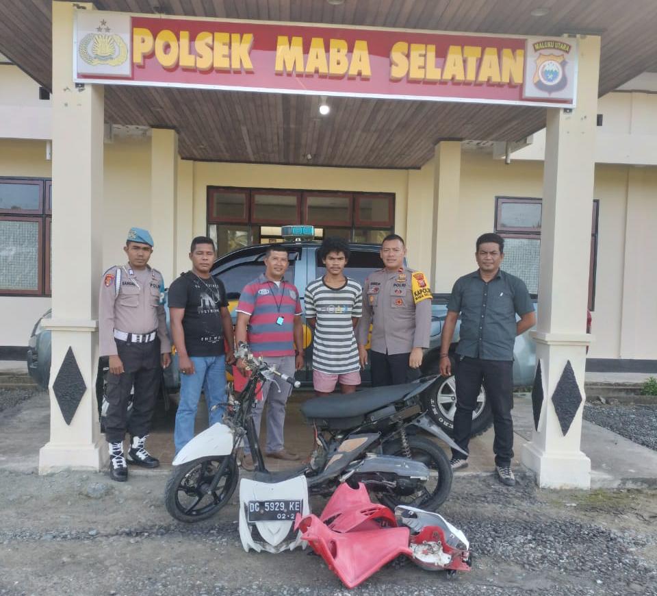 Polsek Maba Selatan Berhasil Ringkus Pelaku Pencurian Motor di Haltim