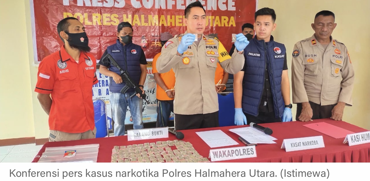 Polres Halut Ringkus Dua Pelaku Narkoba Pemilik 103 Sachet Ganja