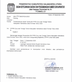 Hore 310 P3K Guru Se Halut Bakal Terima SK