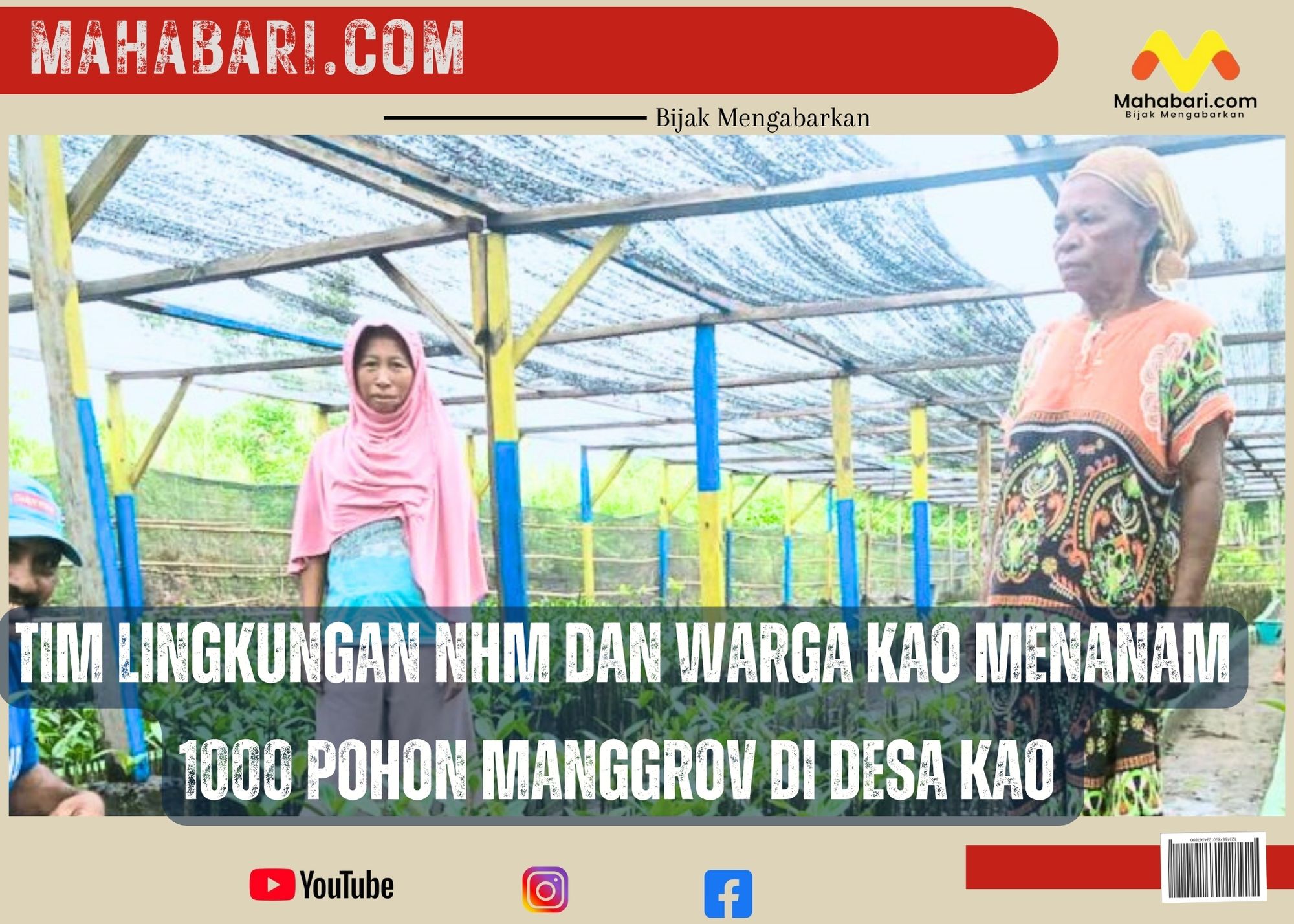 Tim Lingkungan dan Masyarakat Kao Kembali Menanam 1000 Bibit Mangrove di Desa Kao