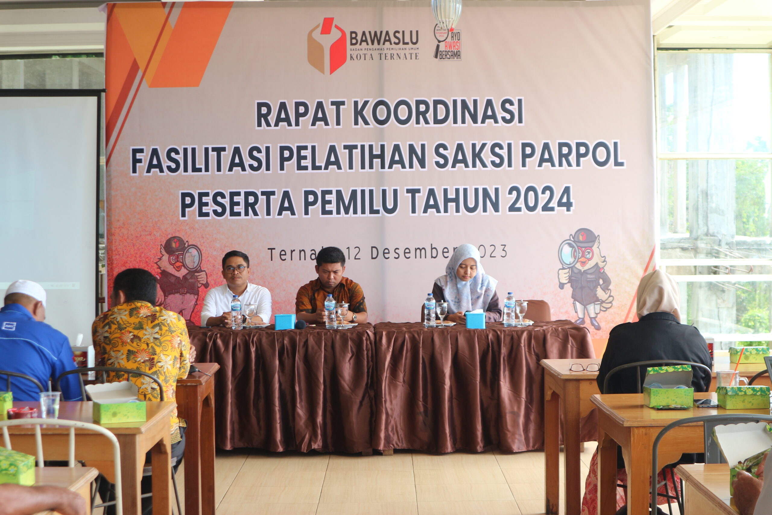 Jelang Pemilu Bawaslu Ternate Lakukan Pelatihan Saksi Parpol