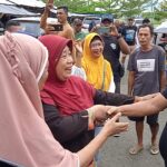 Sambangi Pedagang Di Pasar CBD, Rusli Sibua Di Sambut Bak Bupati Terpilih