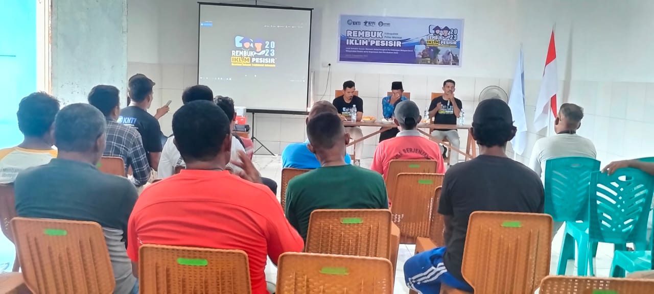 KNTI Dan Nelayan Di Kecamatan Mortim Gelar Diskusi Perunahan Iklim Pesisir