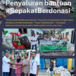 Serikat Pekerja PT. Antam Saat Memberikan Bantuan Atas Korban Kebakaran Di Pasar Fadeldela Buli Halmahera Timur