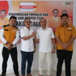 Foto Cabup Halbar James Uang dan Cawabup Djufri Muhammad. Bersama Pengurus DPD Partai Hanura