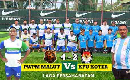 PWPM Malut Tumbangkan KPU Koter 4-2 dalam Laga Persahabatan