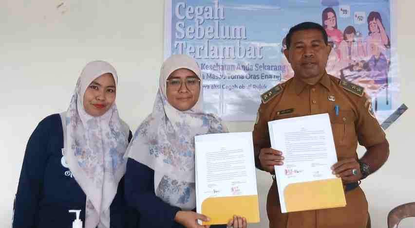 Penandatanganan PKS Kelurahan Tosa Tidore dan FIKes Ummu Ternate