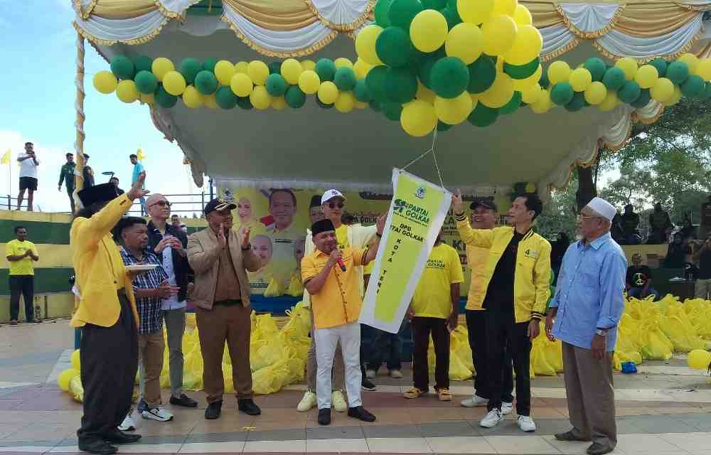 Golkar Ternate Rayakan HUT ke-61, Seribu Paket Sembako Dibagikan