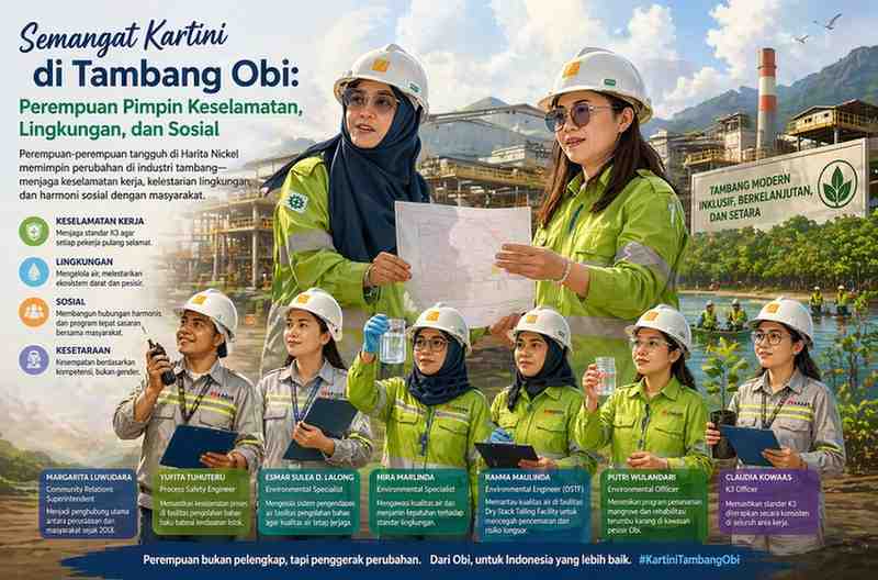 Emansipasi Kartini: Perempuan Pimpin Keselamatan Hingga Lingkungan di Harita Nickel